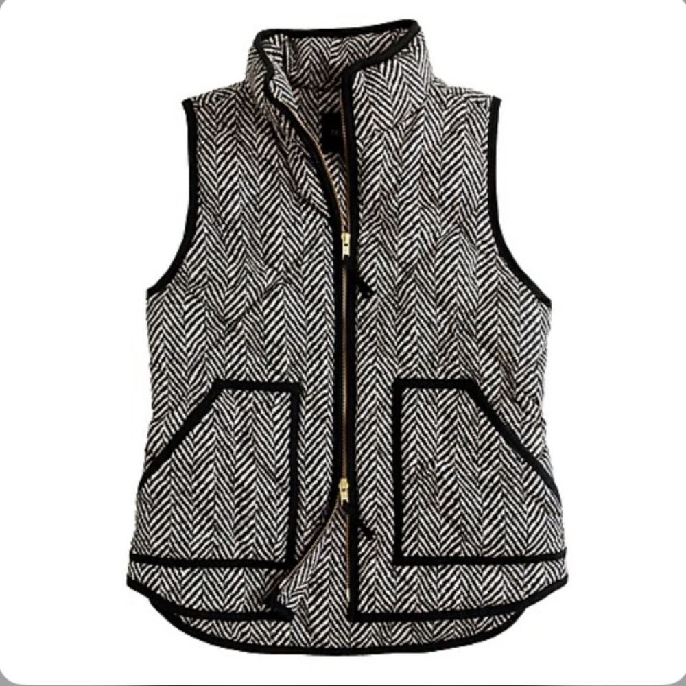 J. Crew Herringbone Quilted Puffer Vest